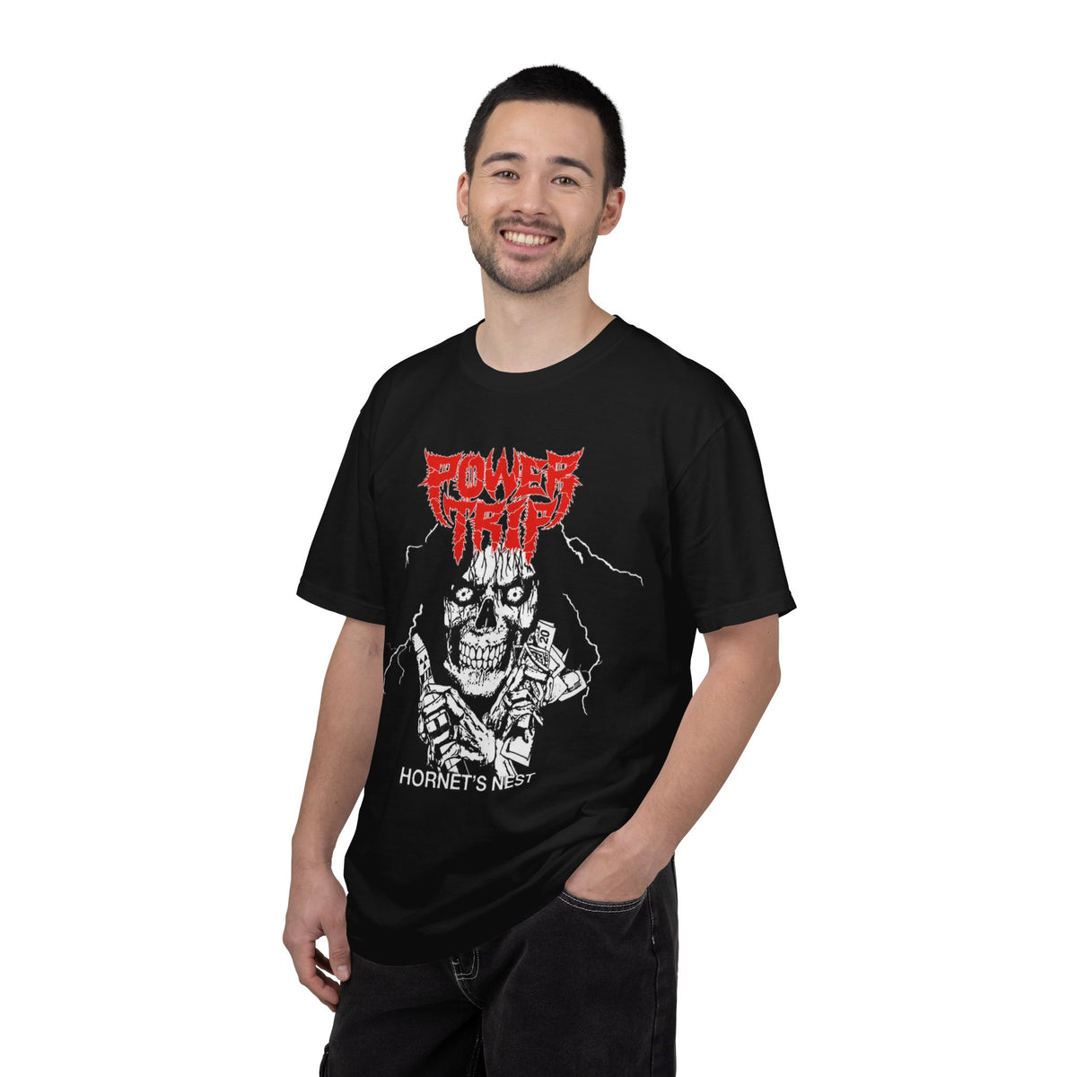 Power Trip Skull Hornets Nest T-Shirt / Thrash Metal Band Tee