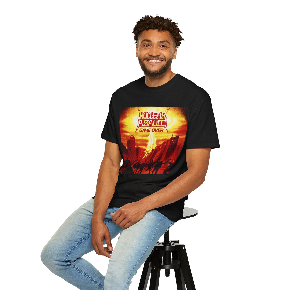 Nuclear Assault Game Over Album Art T-shirt | Thrash Metal Band Tee