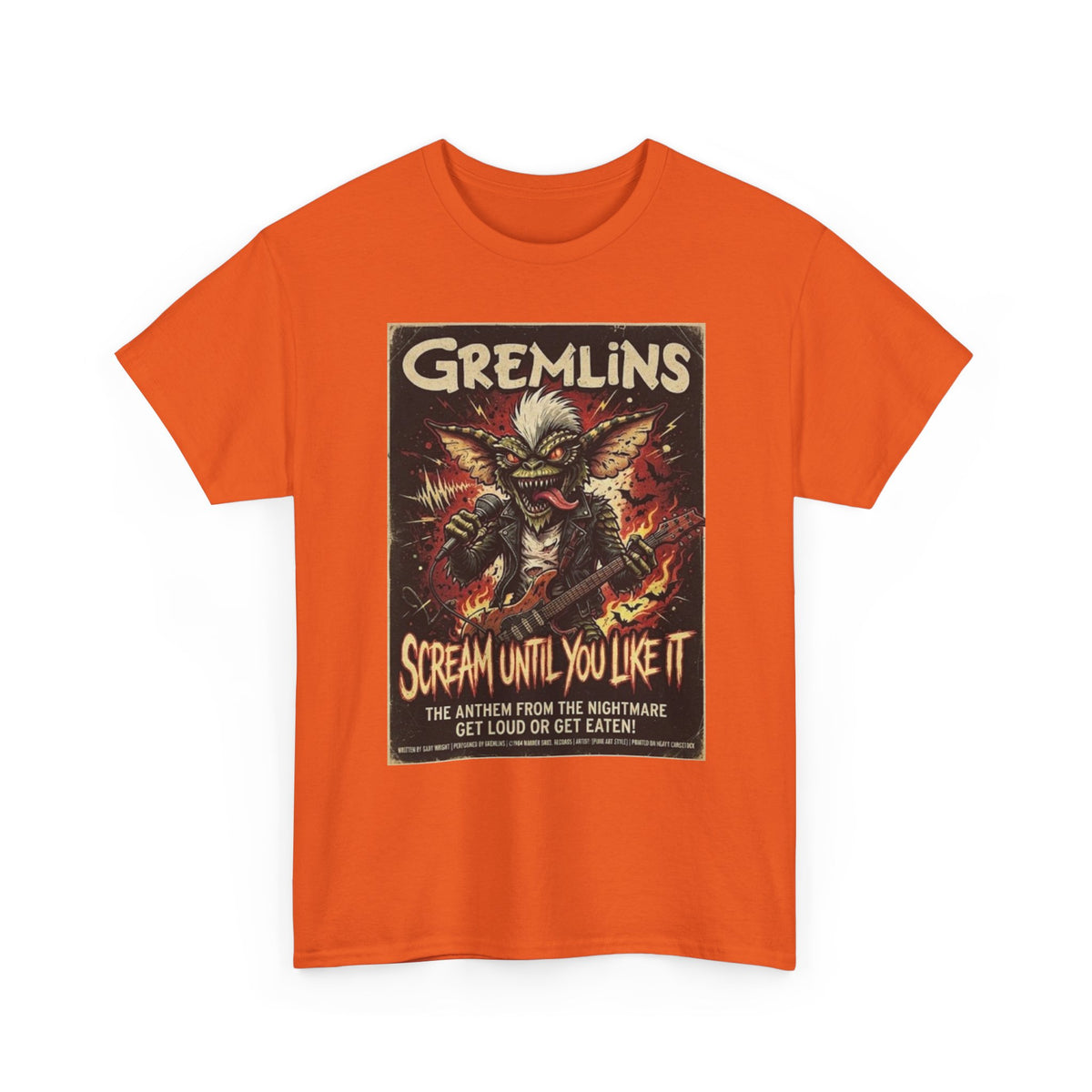 T-shirt Gremlins « Scream Until You Like It » | T-shirt affiche de film d'horreur rétro