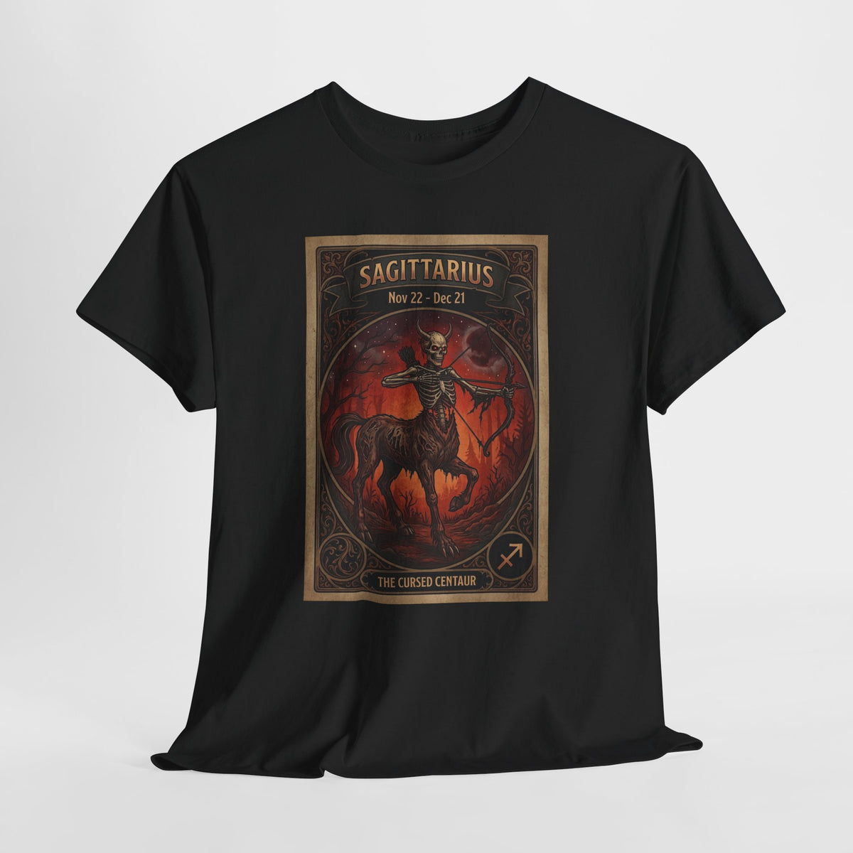 T-shirt illustration Archer du Sagittaire | Chemise horoscope centaure signe du zodiaque Halloween