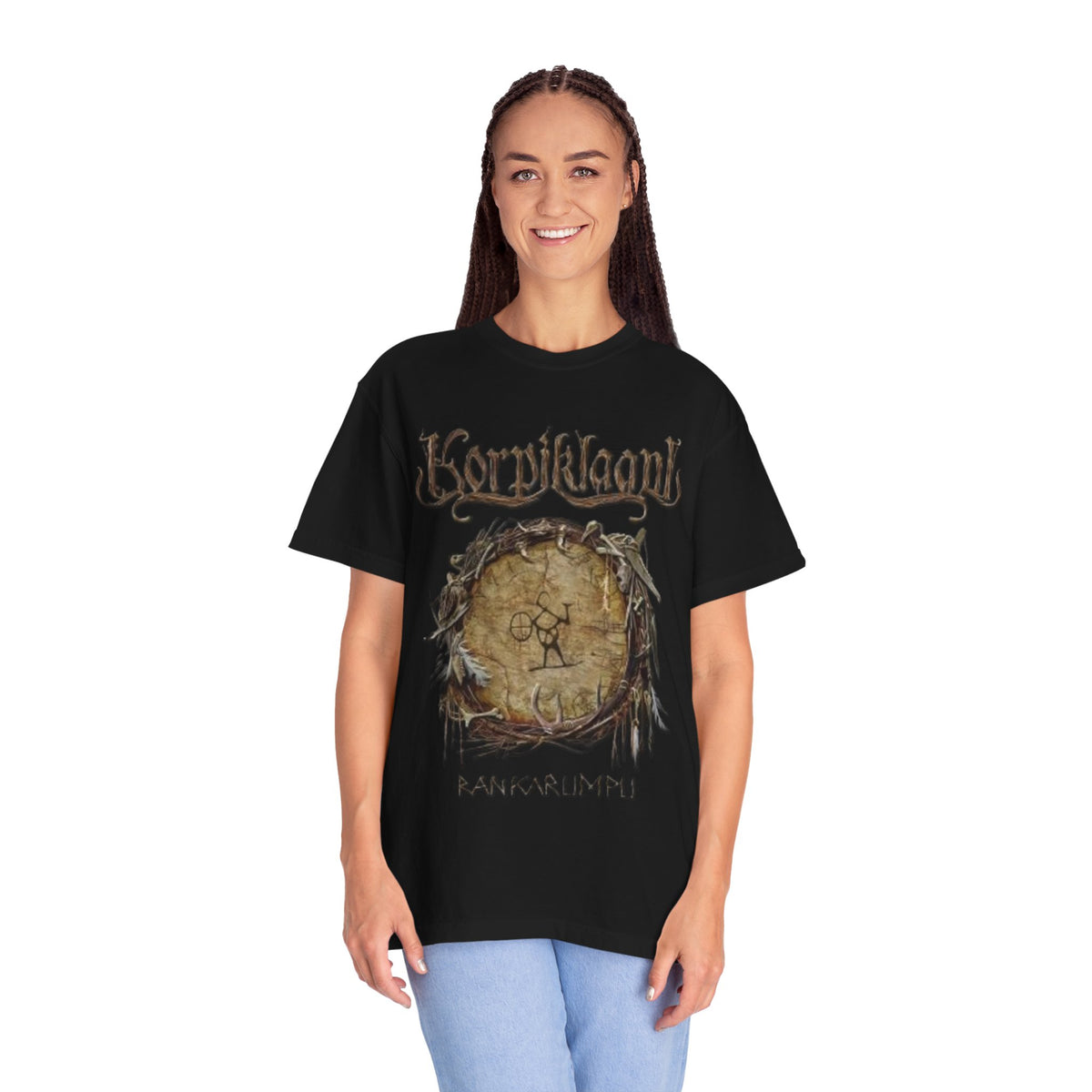 Korpiklaani Nordic Rune Shield shirt | Rankarumpu Album Artwork Tee
