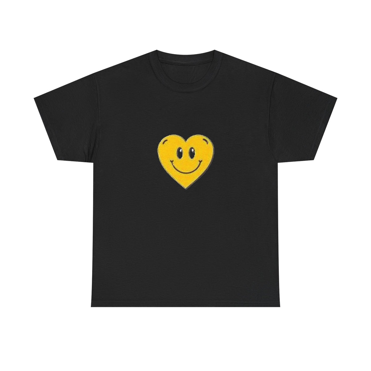 Yellow Smiley Heart Tee | Cute Happy Face Shirt, Retro Emojis