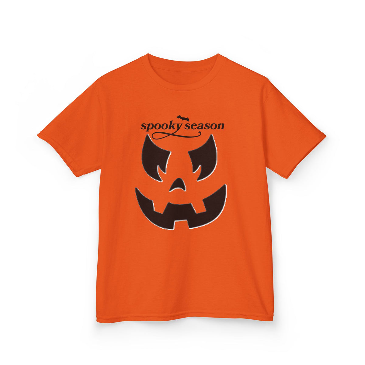 Spooky Season Pumpkin Face Kids Tee | Halloween Jack-o'-Lantern Shirt