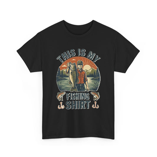 This Is My Lucky Fishing Shirt Tee | Vintage Fisherman Lake Design
