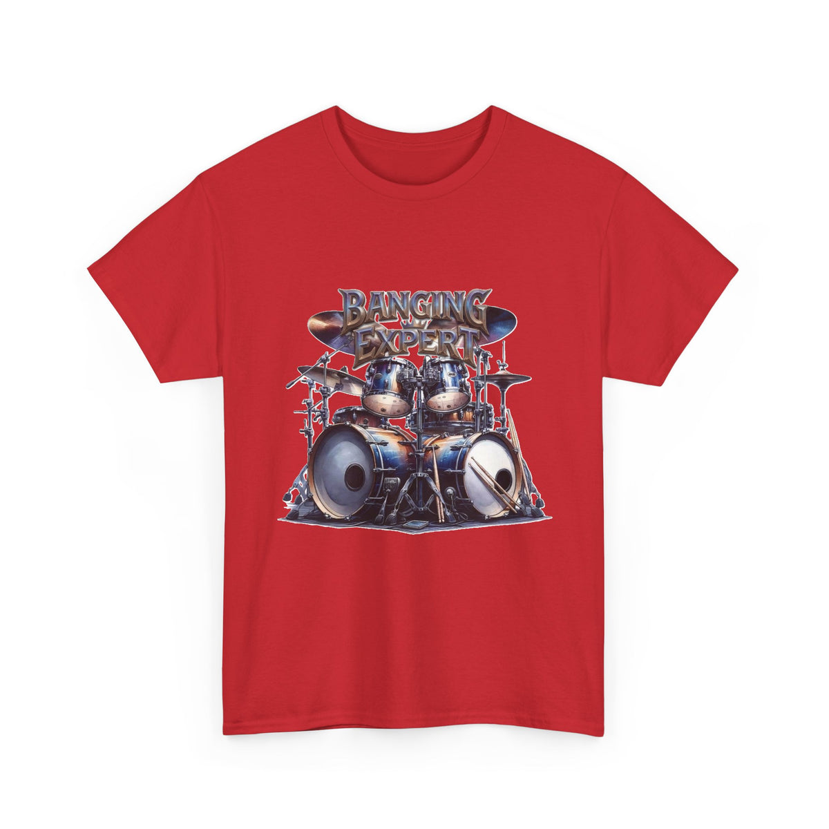 Drum Kit Illustration Tee | Banging The Drums Drummer Humor Graphic Tee