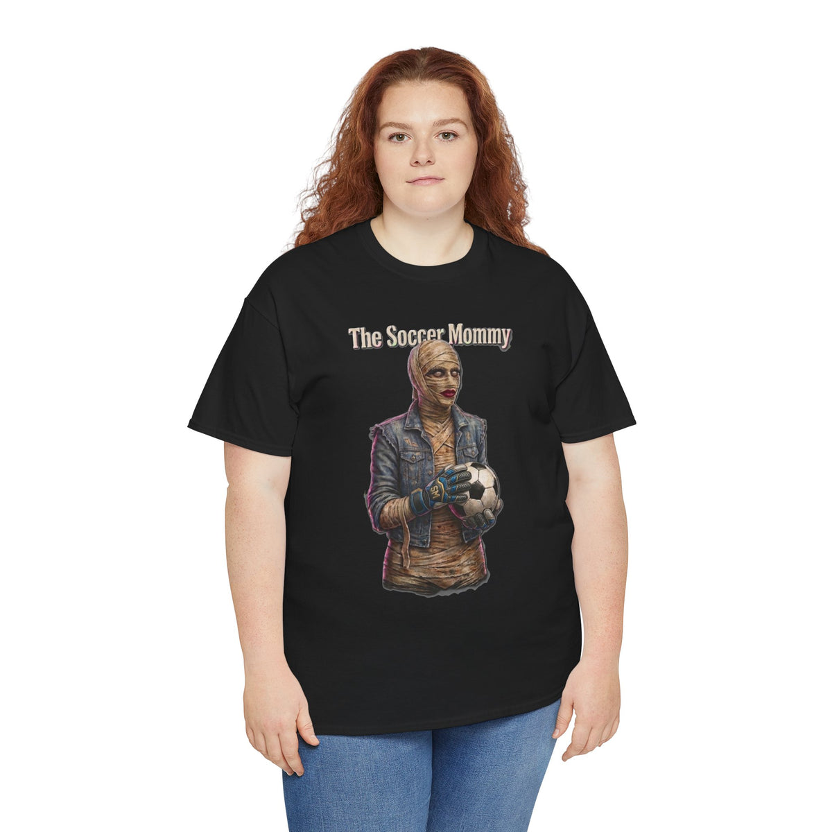 T-shirt Soccer Mommy | Illustration de joueur vintage, t-shirt pour fan de football