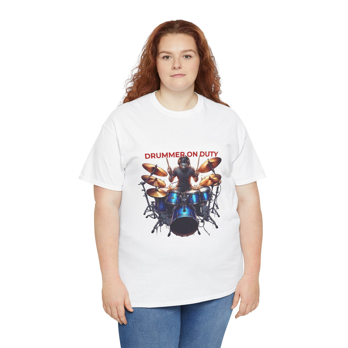Drummer on Duty Drummer Tee | Drum Set Graphic Tee
