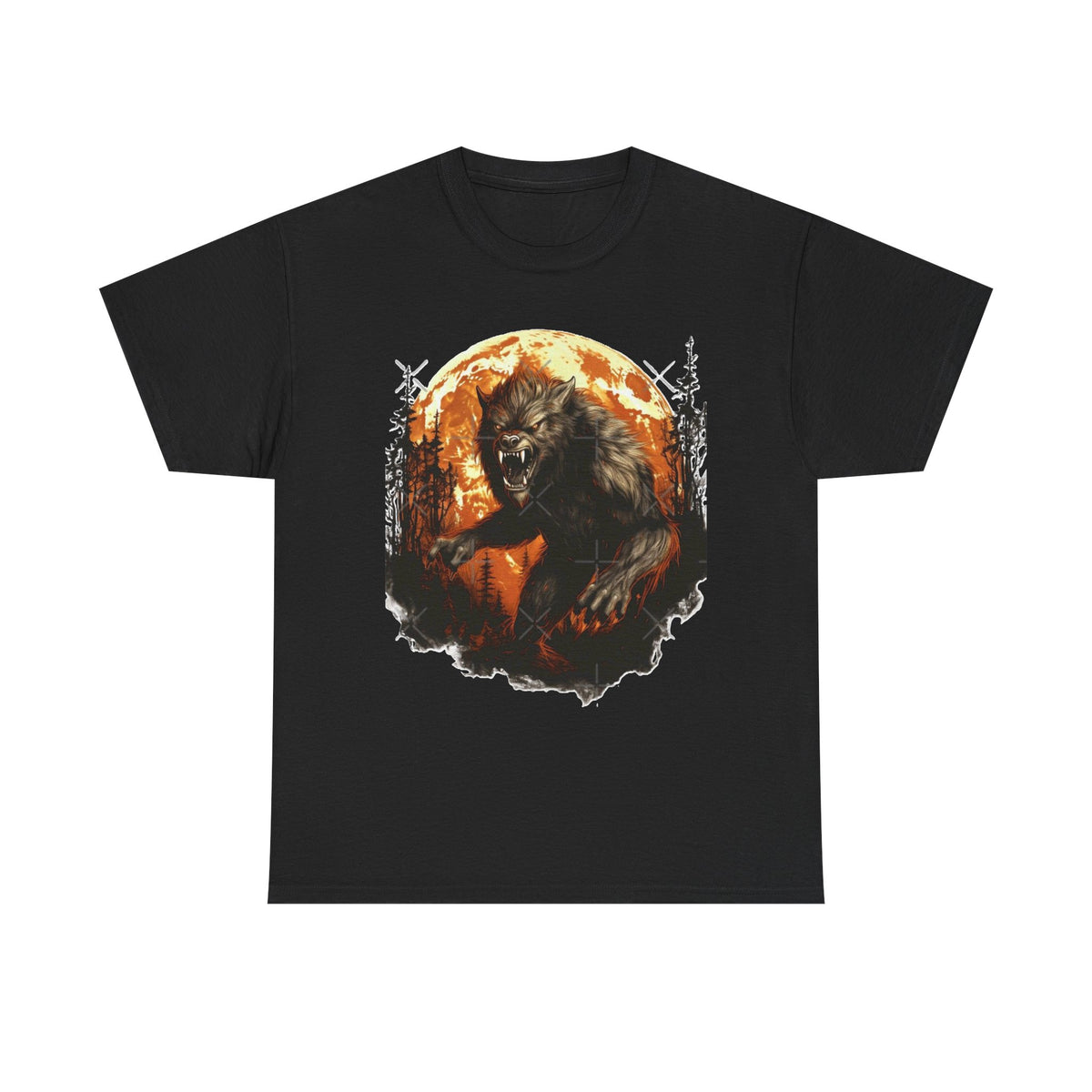 Howling Werewolf T-Shirt | Full Moon Horror Forest Tee