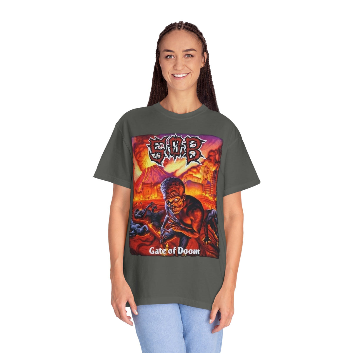 S.O.B Gate of Doom Album Artwork T-Shirt / Thrashcore Punk Band Tee