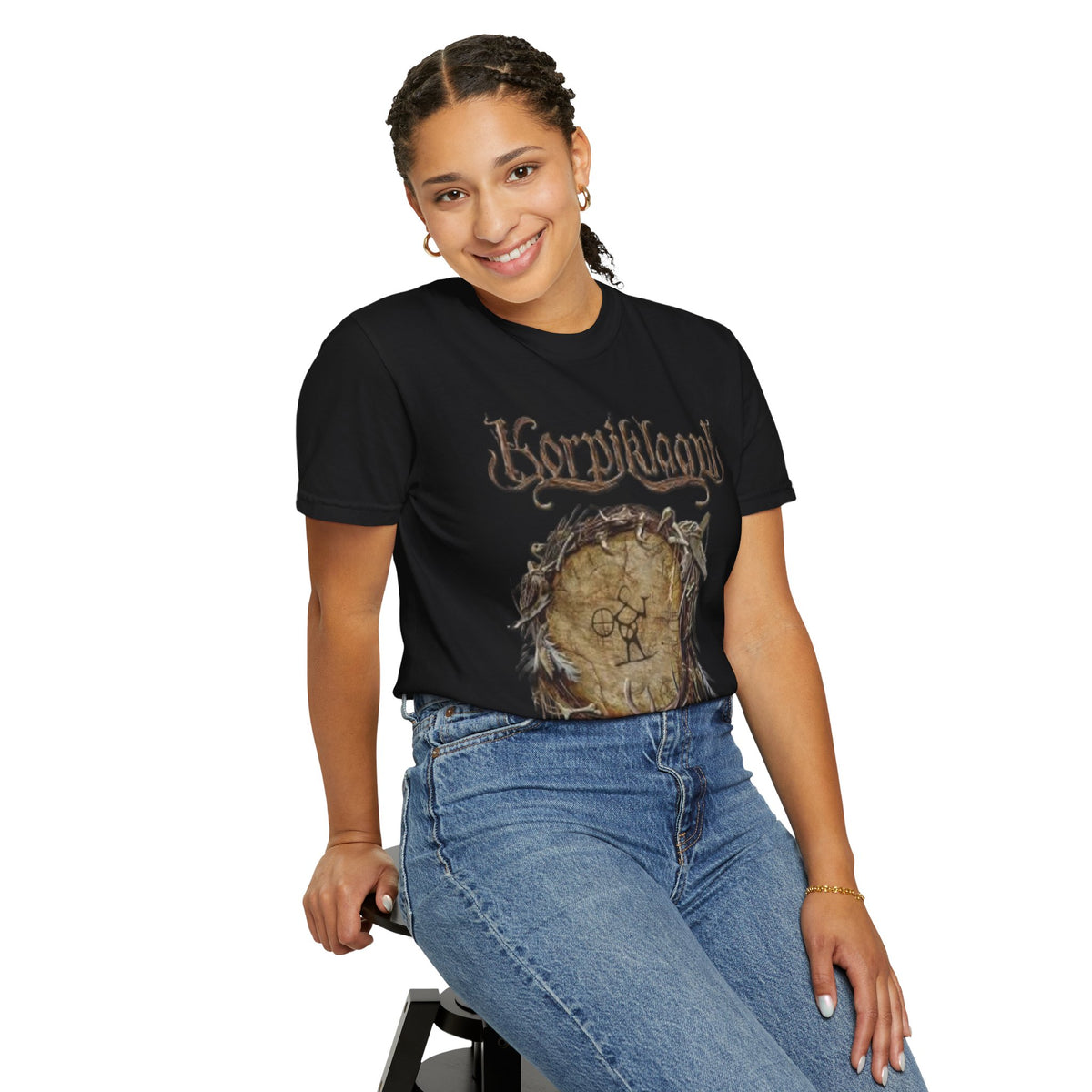 Korpiklaani Nordic Rune Shield shirt | Rankarumpu Album Artwork Tee