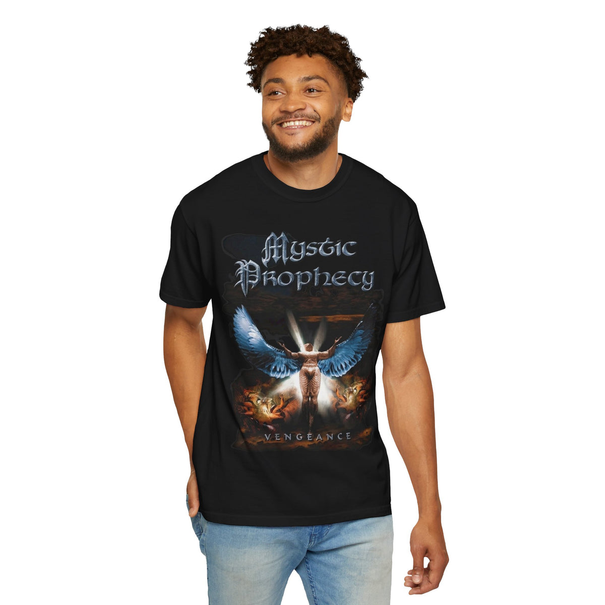 Mystic Prophecy Vengeance Eagle Artwork T-Shirt / German Heavy Metal Band Tee