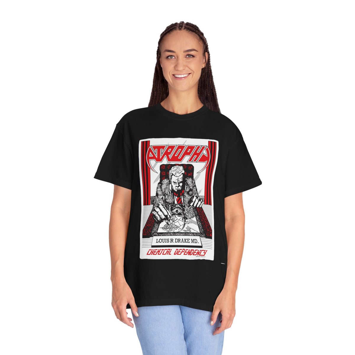 Atrophy Chemical Dependency Album Graphic T-shirt | American Thrash Metal Vintage Tee