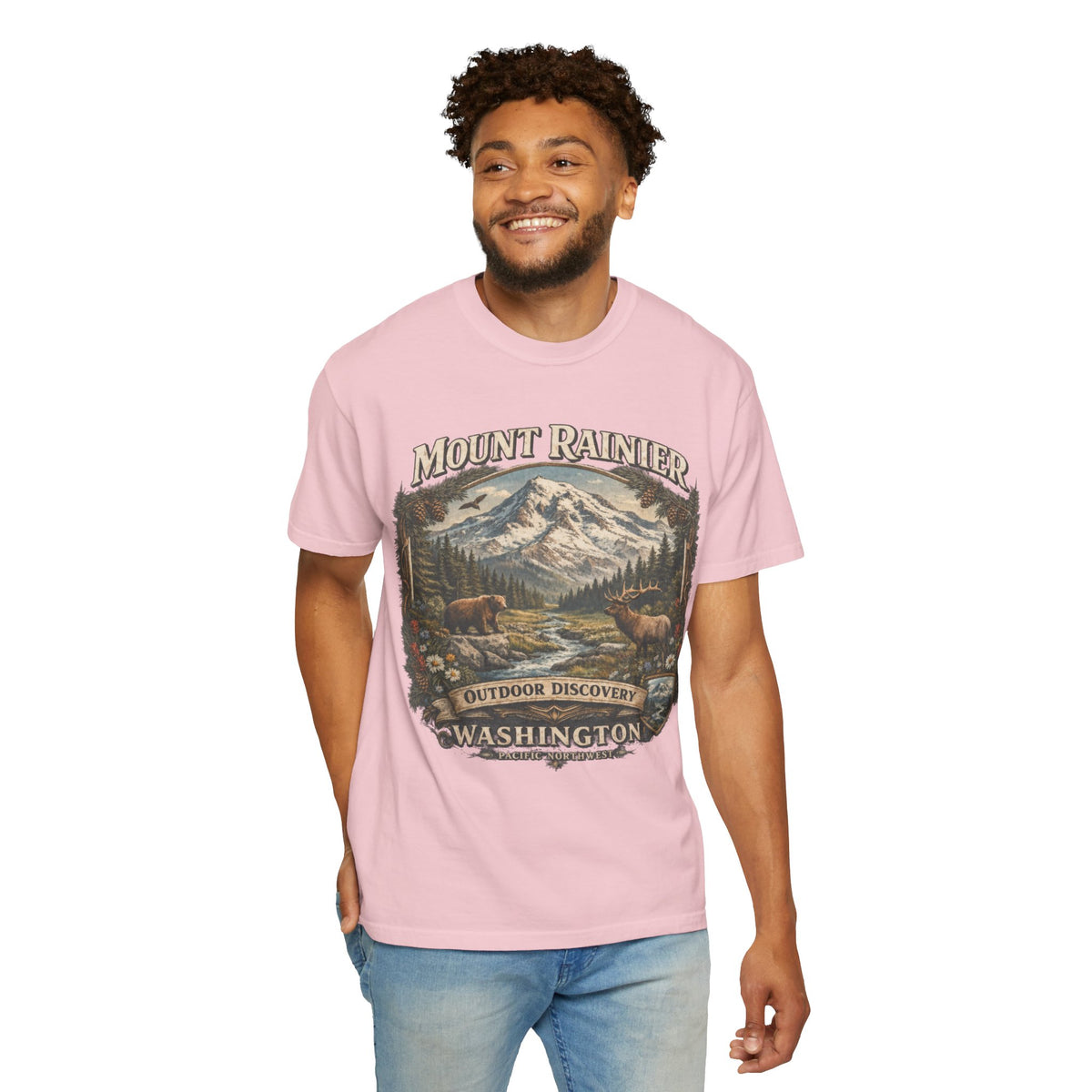 Camiseta del Monte Rainier, playera Comfort Colors de la naturaleza de Washington