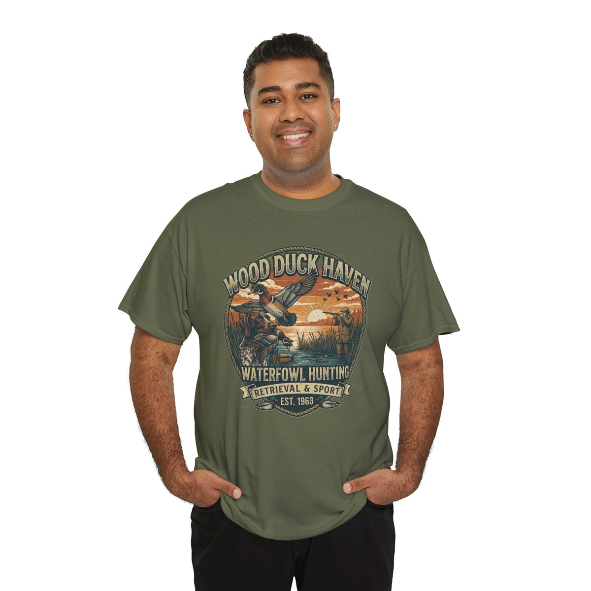 Wood Duck Haven Waterfowl Hunting Tee | Vintage Duck Retriever Design