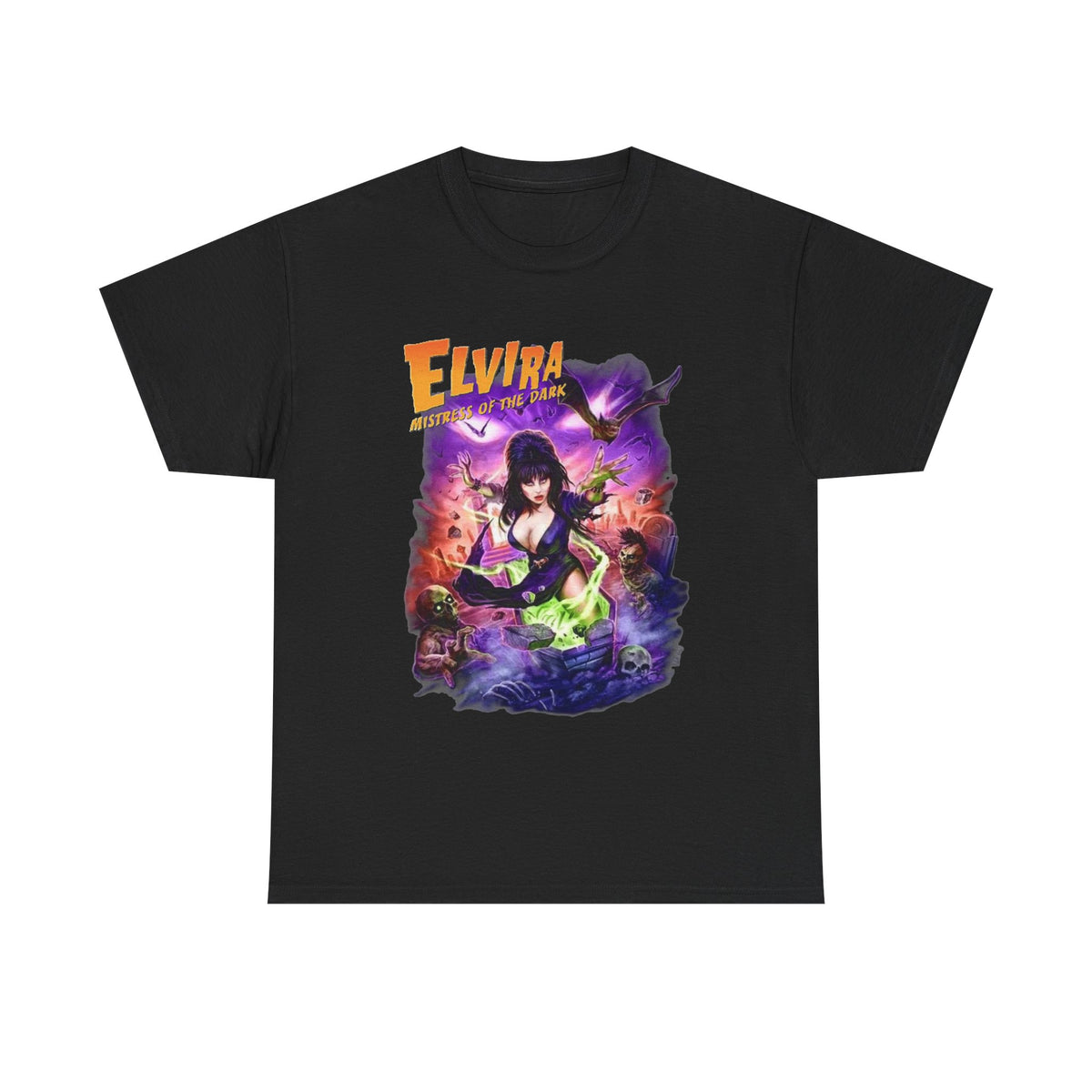T-shirt Elvira, maîtresse des ténèbres | Tee-shirt pin-up d'horreur rétro