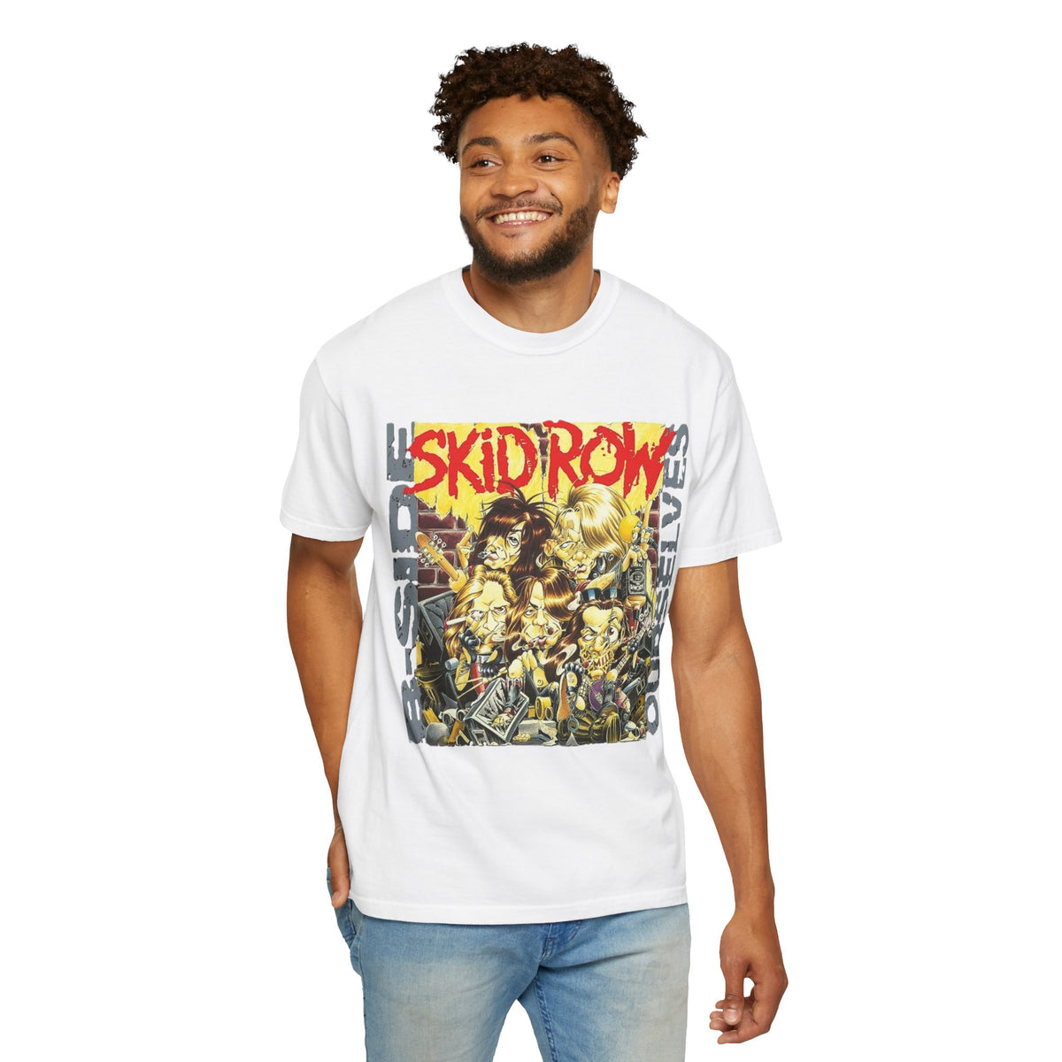 Skid Row B-side Ourselves Graphic T-shirt | Hard Rock Heavy Metal Band Album Artwork Tee