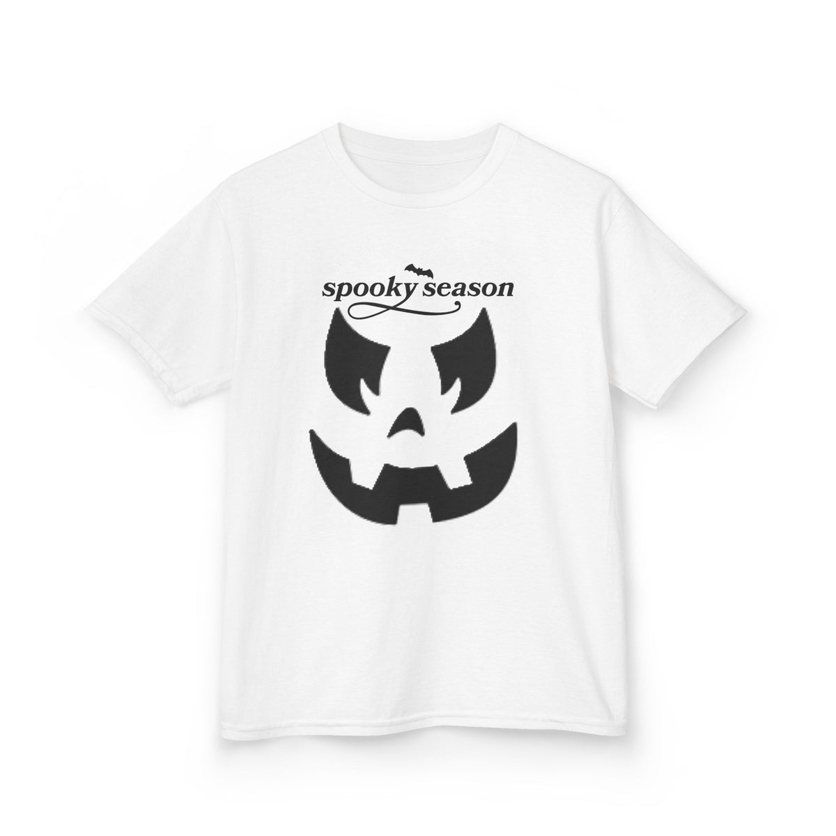 Spooky Season Pumpkin Face Kids Tee | Halloween Jack-o'-Lantern Shirt