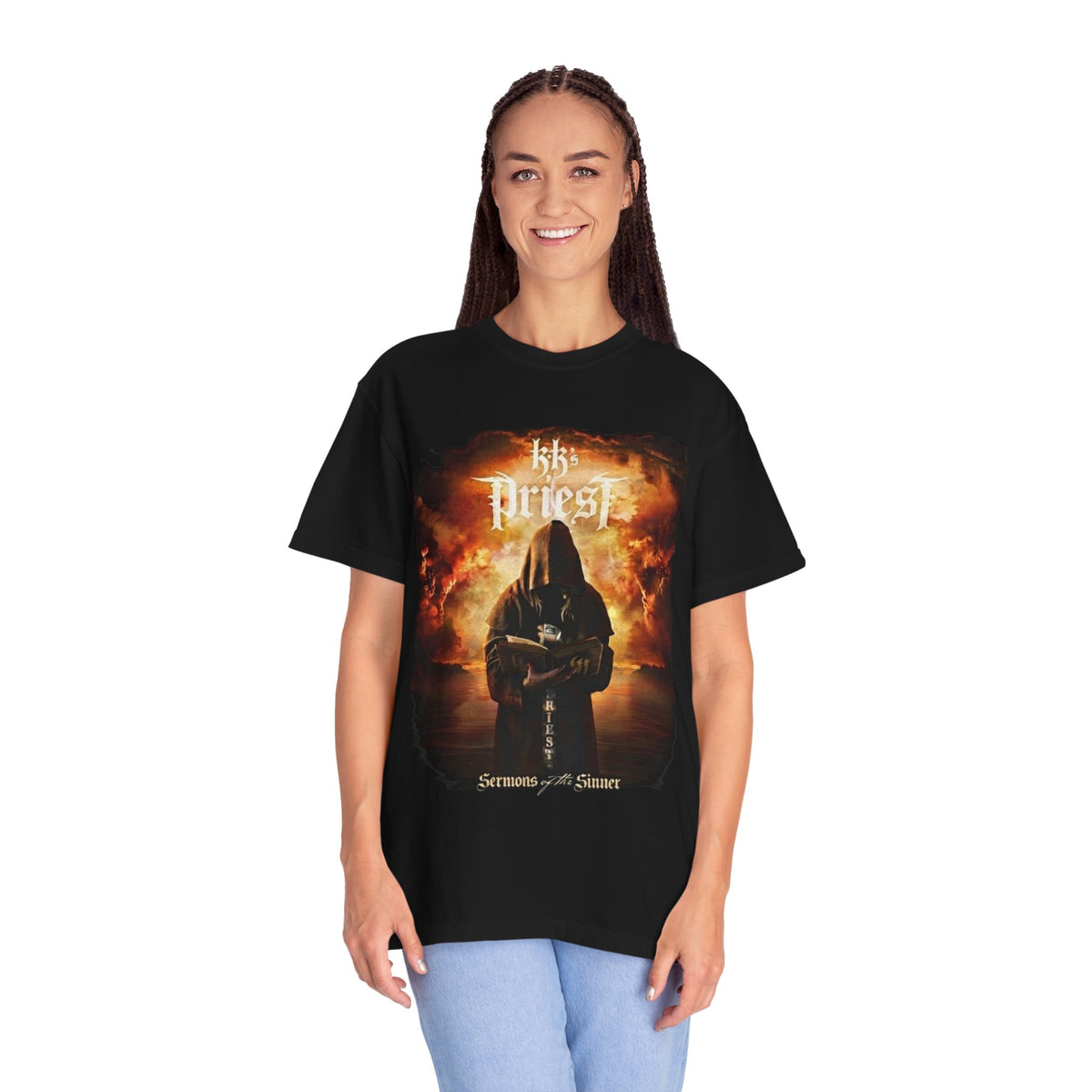Camiseta con la portada del álbum de KK's Priest | Camiseta de la banda del álbum Sermons of the Sinner