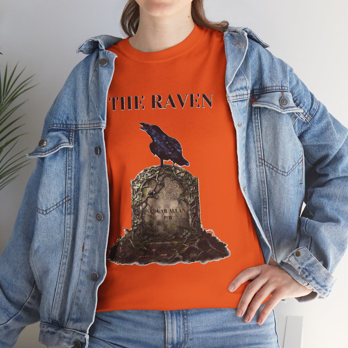 The Raven skull illustration T-Shirt | Edgar Allan Poe literary tee