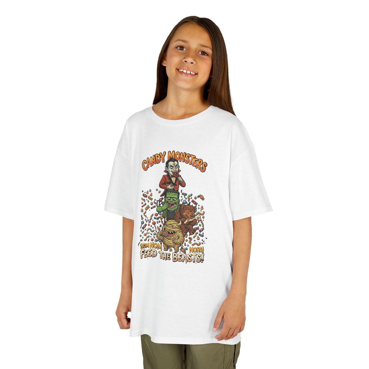 Candy Monster Kids Tee | Trick or Treat Halloween Graphic