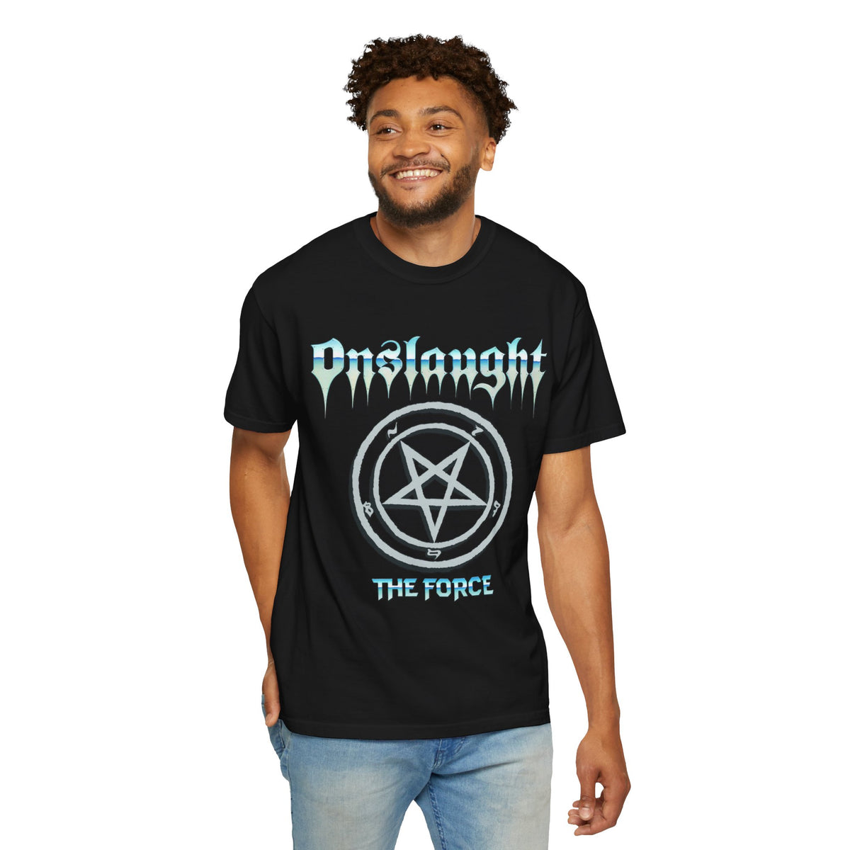 Onslaught The Force Artwork T-shirt | Pentagram Graphic logo band tee