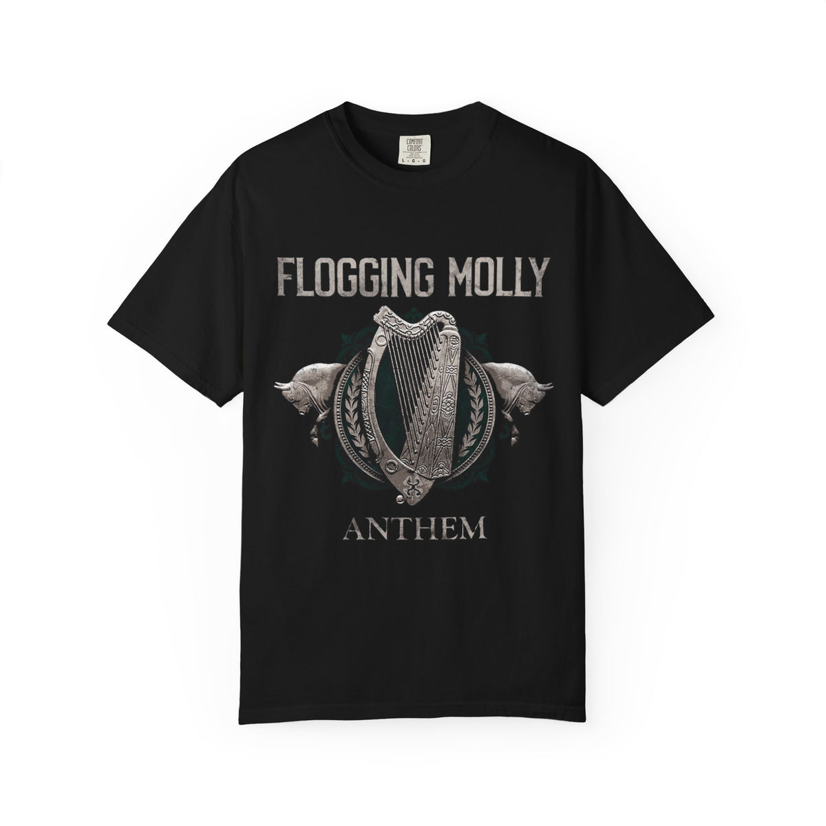 Flogging Molly Anthem T-shirt | Irish Celtic Harp Punk Rock Tee