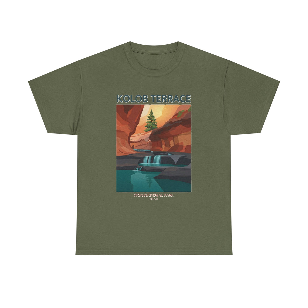 Camiseta de póster del Parque Nacional Kolob Terrace | Camiseta con paisaje del Cañón de Zion