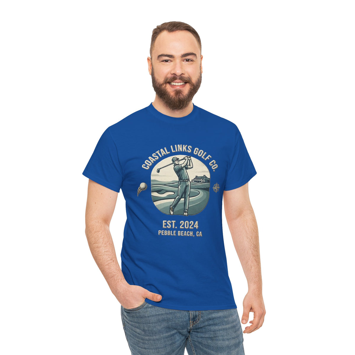 Coastal Links Golf Co logo T-Shirt | Pebble Beach est. 2024