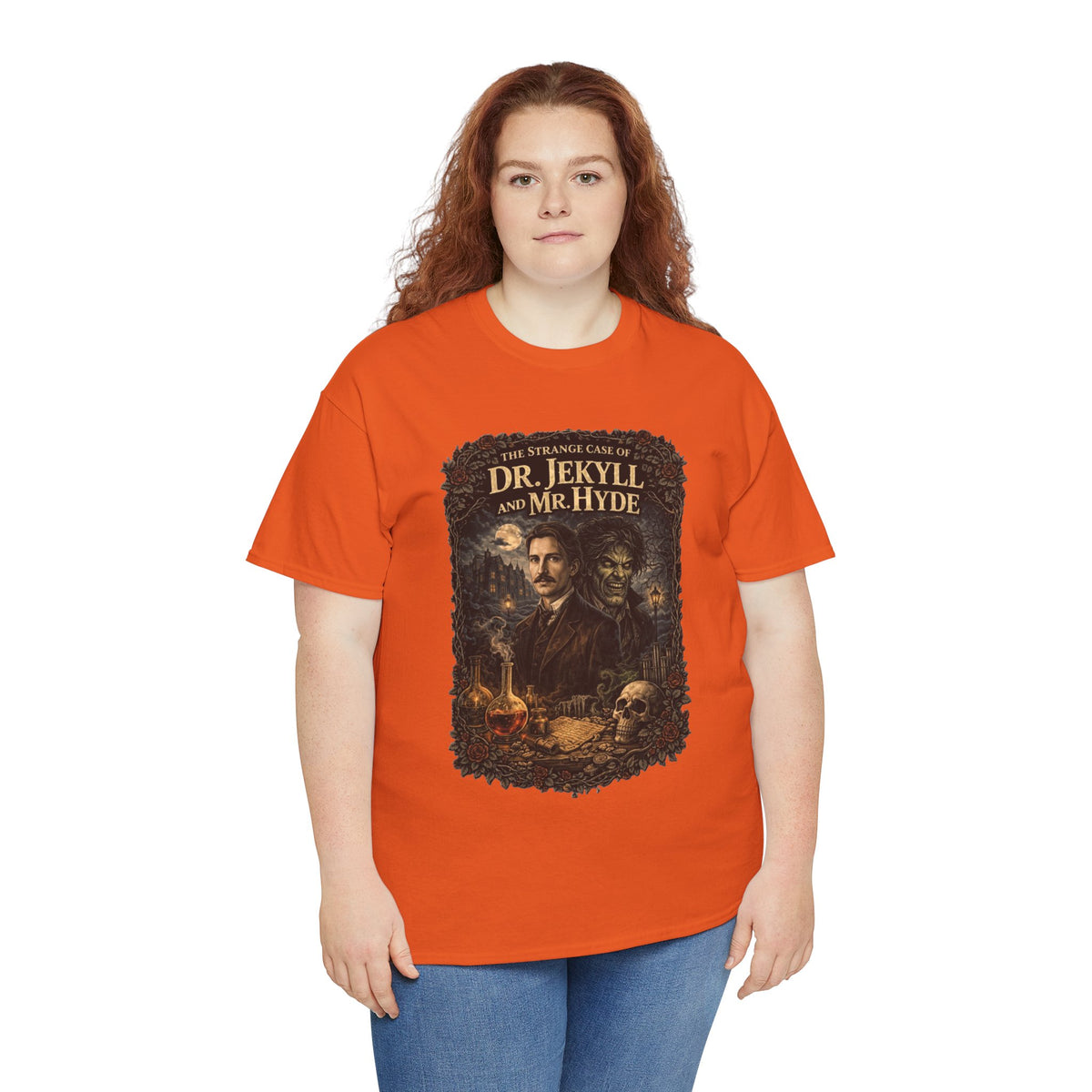 Dr. Jekyll and Mr. Hyde Gothic Portrait Tee | Classic Horror Novel Artwork