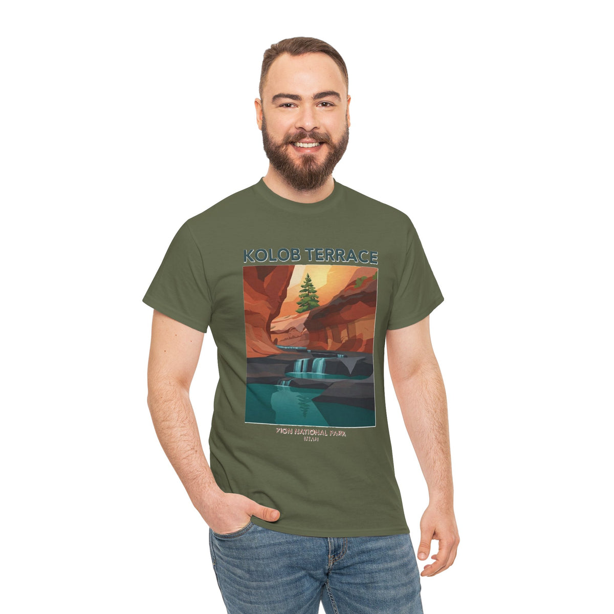 Camiseta de póster del Parque Nacional Kolob Terrace | Camiseta con paisaje del Cañón de Zion