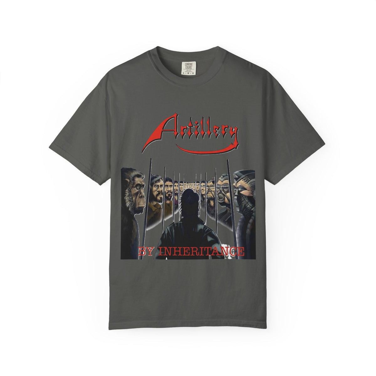 T-shirt avec la pochette de l'album By Inheritance d'Artillery | t-shirt vintage de groupe de thrash metal old school