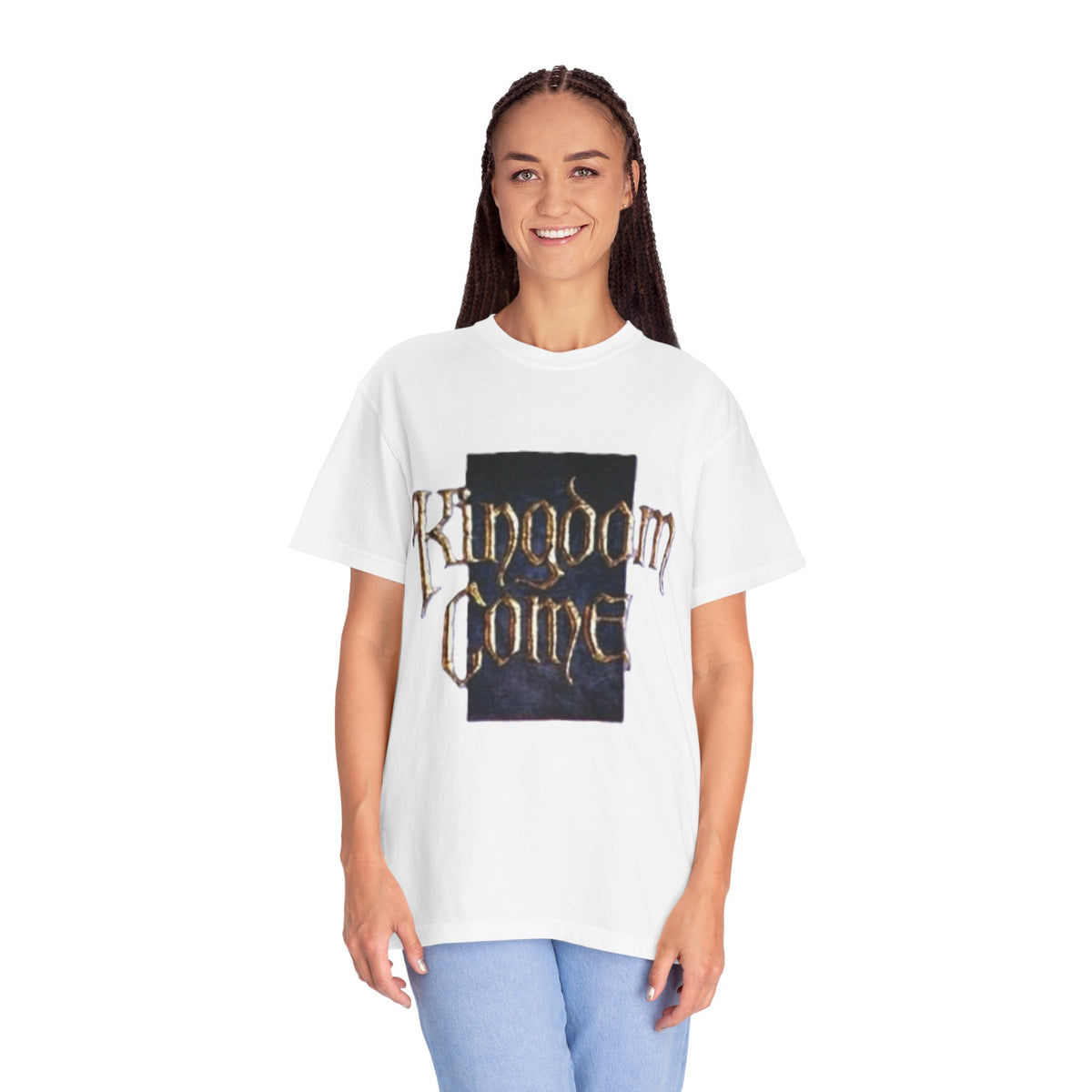 T-shirt logo en calligraphie gothique Kingdom Come | T-shirt de groupe de Hard Rock & Heavy Metal