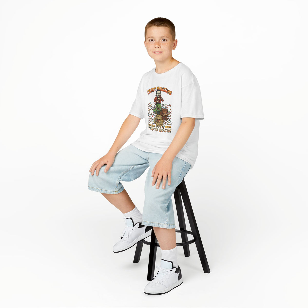 Candy Monster Kids Tee | Trick or Treat Halloween Graphic