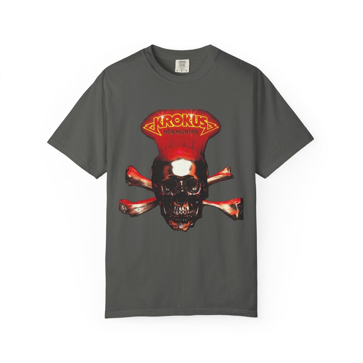 T-shirt Krokus tête de mort avec tibias croisés | T-shirt vintage de groupe de rock