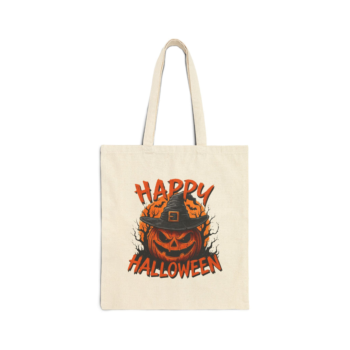 Happy Halloween Trick or Treat Cotton Canvas Tote Bag