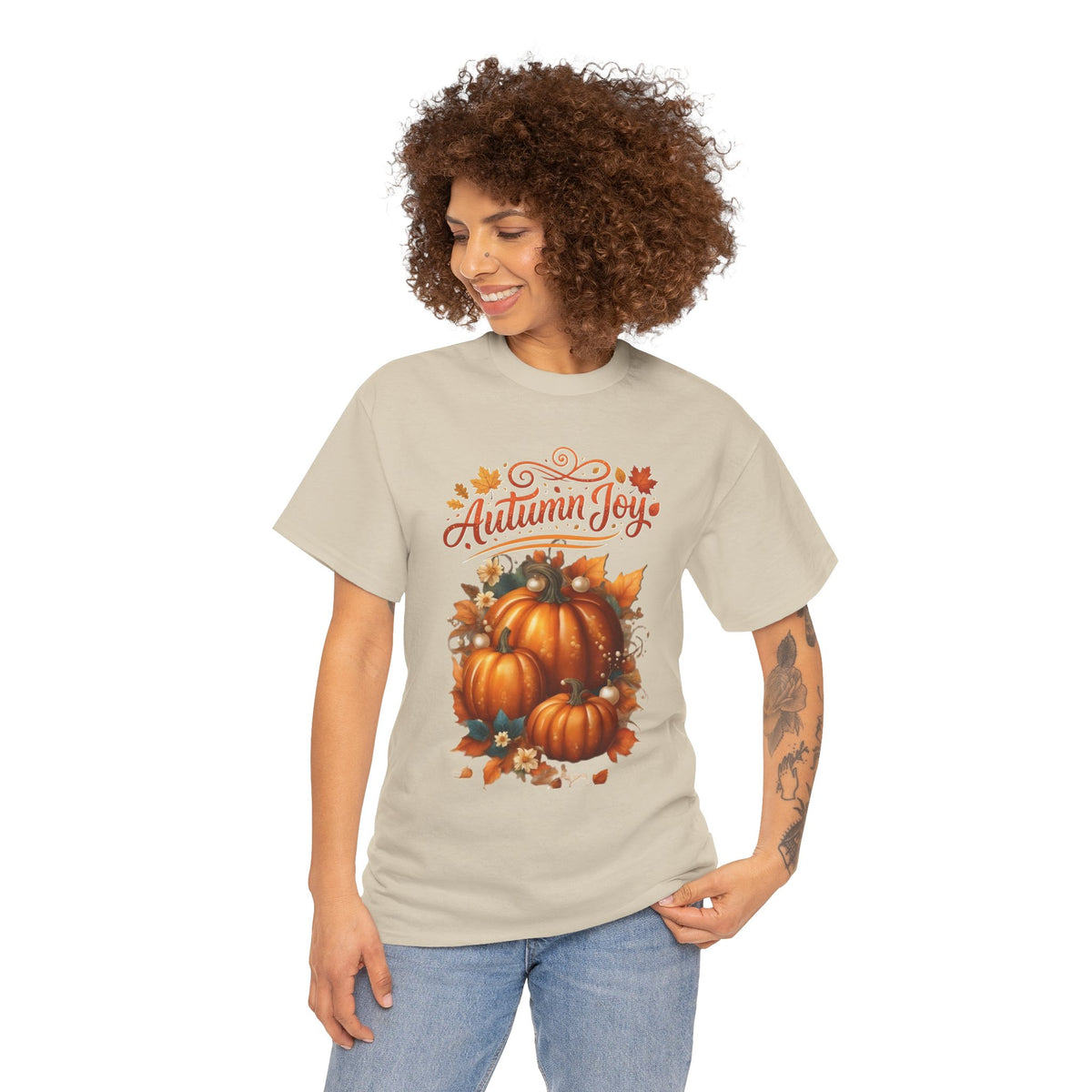 Autumn Joy Pumpkins T-Shirt | Fall Pumpkin Illustration