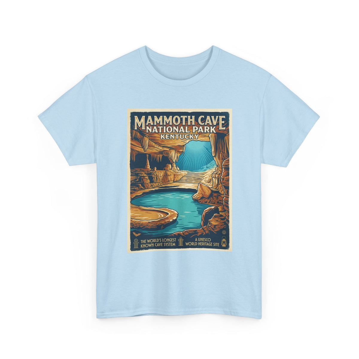 Mammoth Cave National Park Vintage Poster T-Shirt | Kentucky Cave Artwork