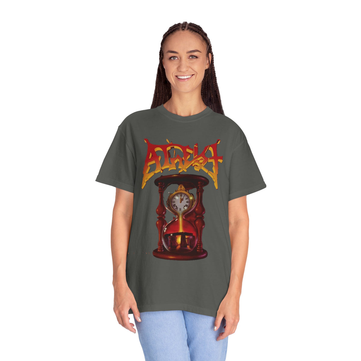 Camiseta con el arte del álbum Piece of Time de Atheist | Camiseta gráfica de death metal de Florida con motivo de reloj