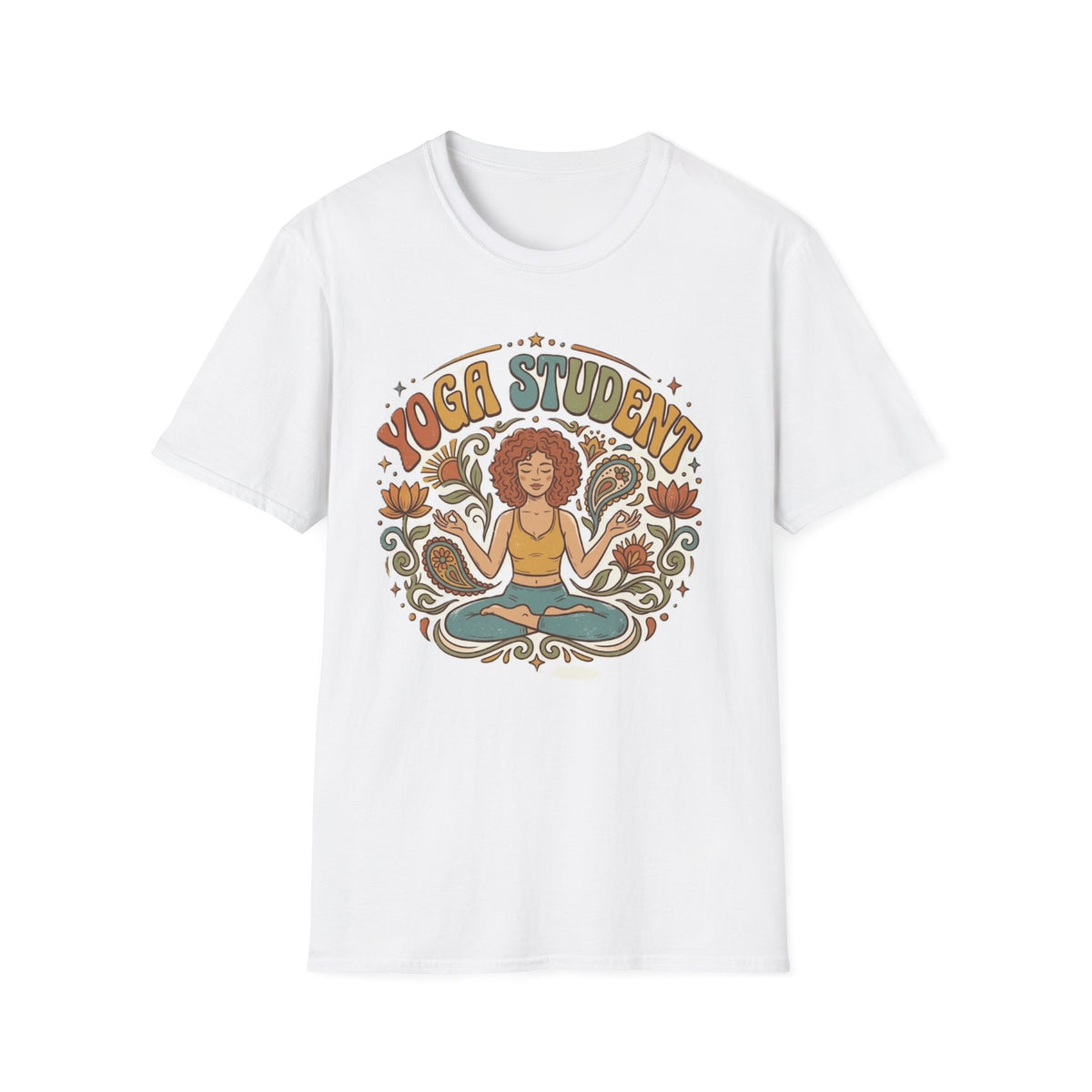 Yoga Student T-Shirt | Retro Lotus Meditation Graphic
