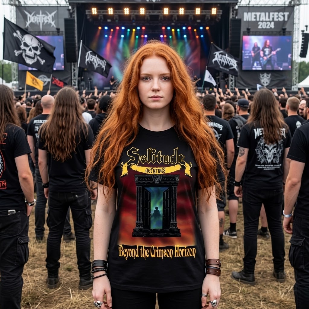 T-shirt Solitude Aeturnus Beyond The Crimson Horizon / T-shirt de groupe de doom metal