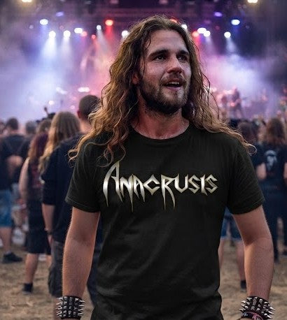 T-shirt de groupe de thrash metal progressif avec logo Anacrusis | T-shirt rock avec logo de groupe de metal