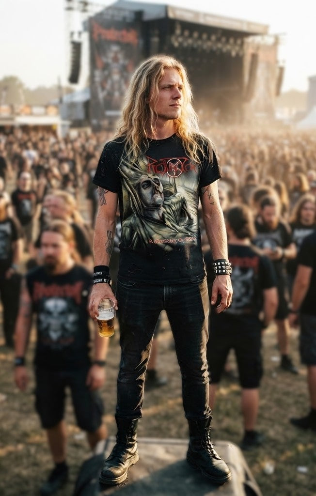 Camiseta con el arte del álbum Shedding of Skin de Protector | Camiseta con el diseño de portada de la banda alemana de death thrash metal