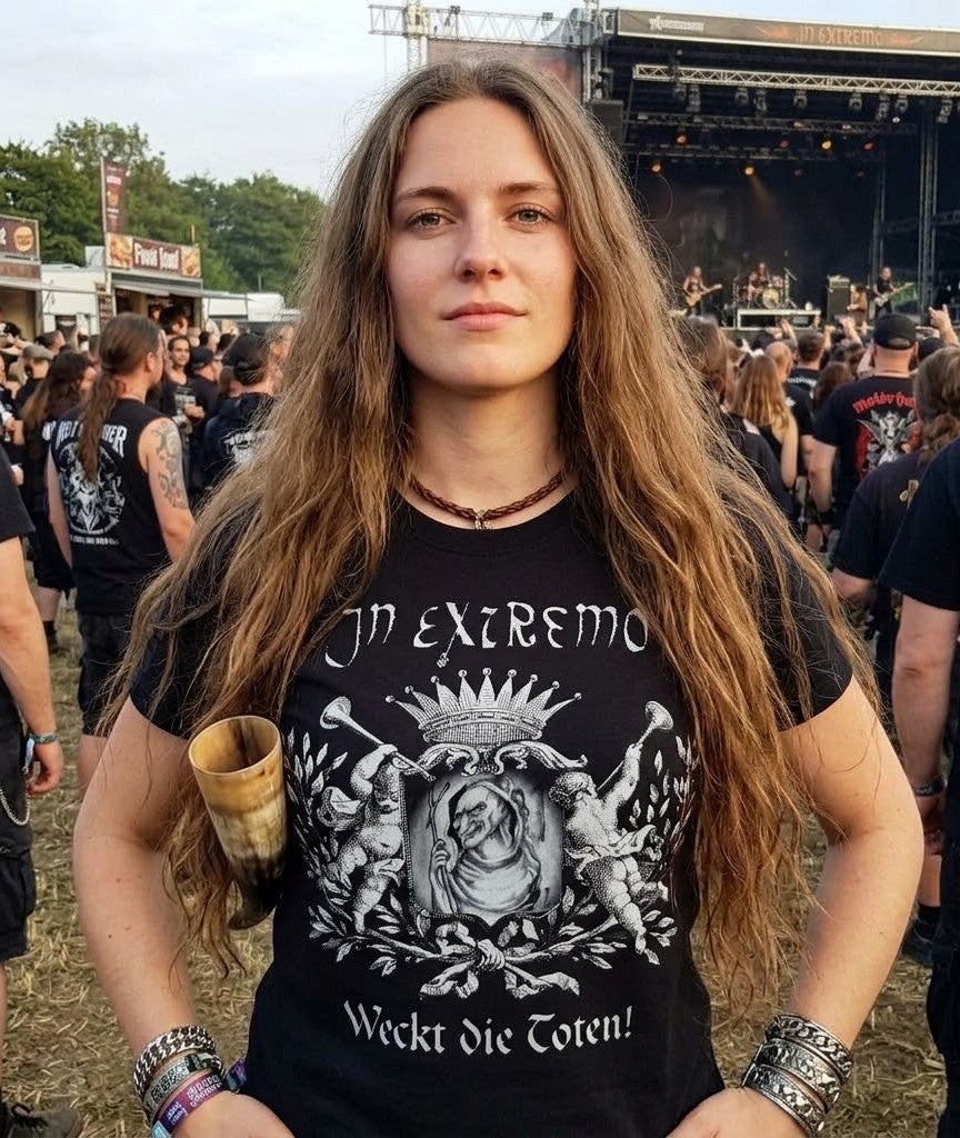 Camiseta de la banda de folk metal In Extremo | Camiseta gótica con el diseño de Weckt Die Toten