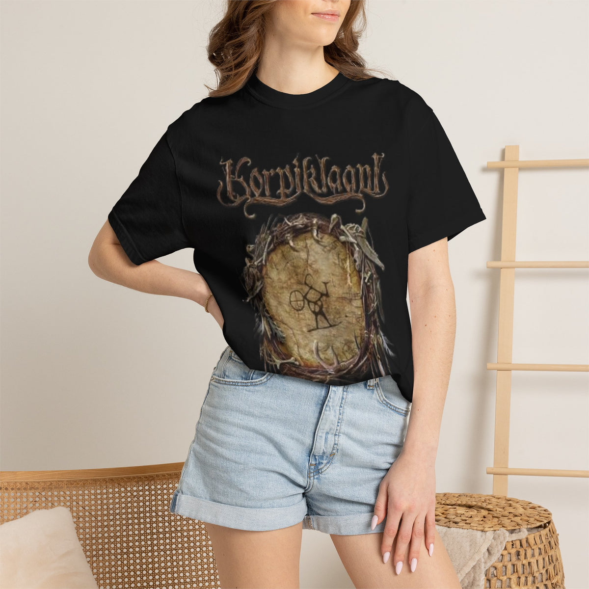 Korpiklaani Nordic Rune Shield shirt | Rankarumpu Album Artwork Tee