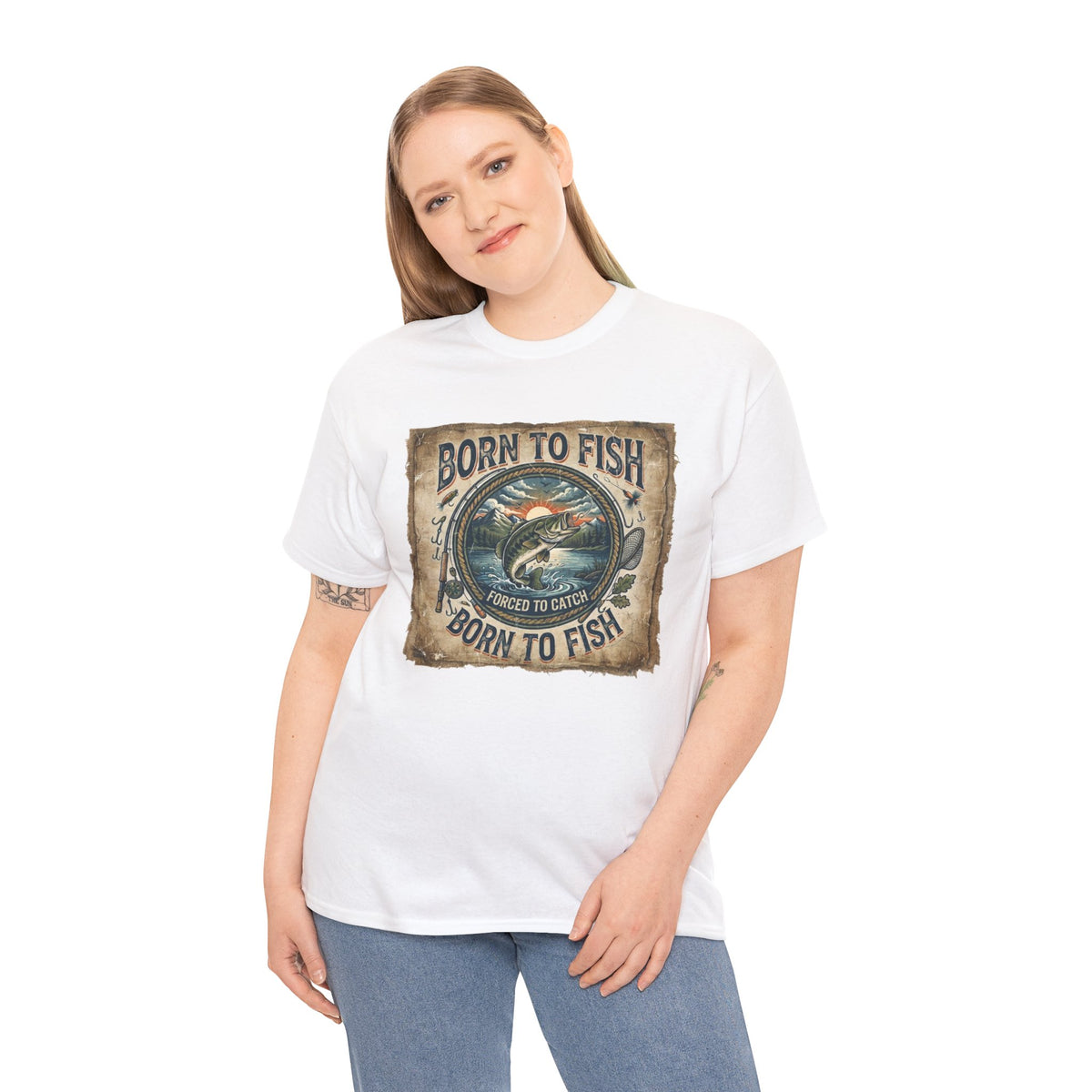 Born to Fish graphic tee | Fishing shirt, vintage fish design