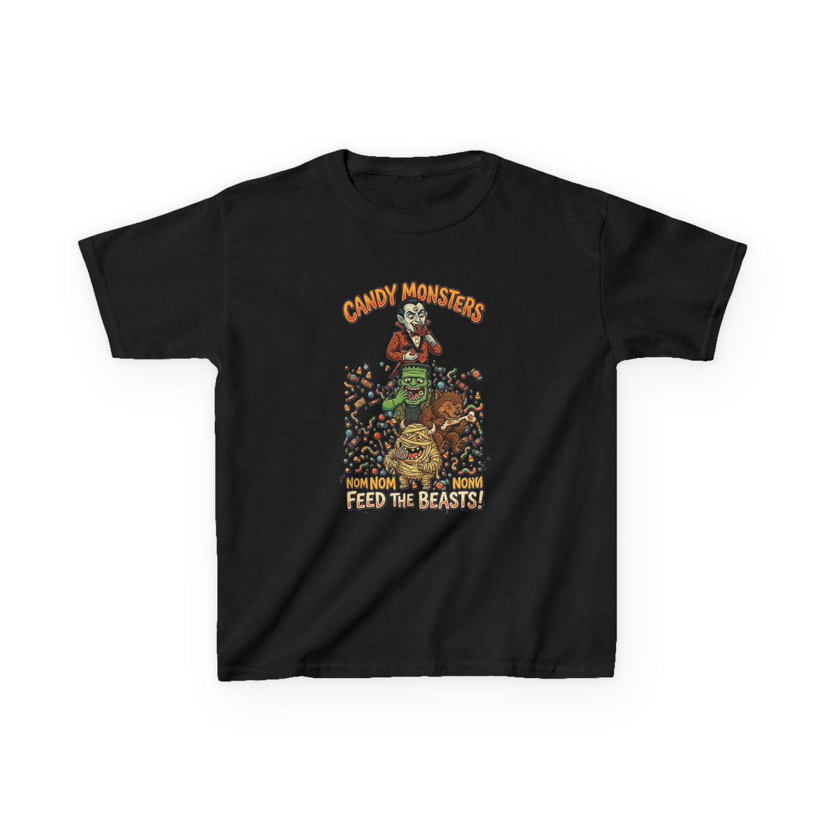 Candy Monster Kids Tee | Trick or Treat Halloween Graphic