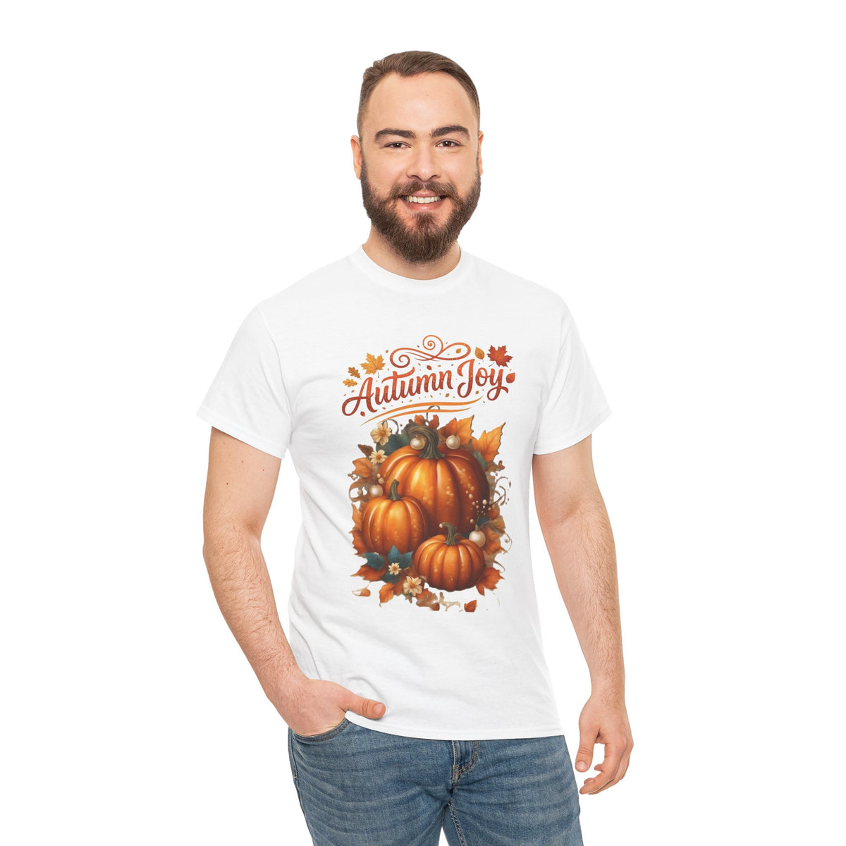 Autumn Joy Pumpkins T-Shirt | Fall Pumpkin Illustration