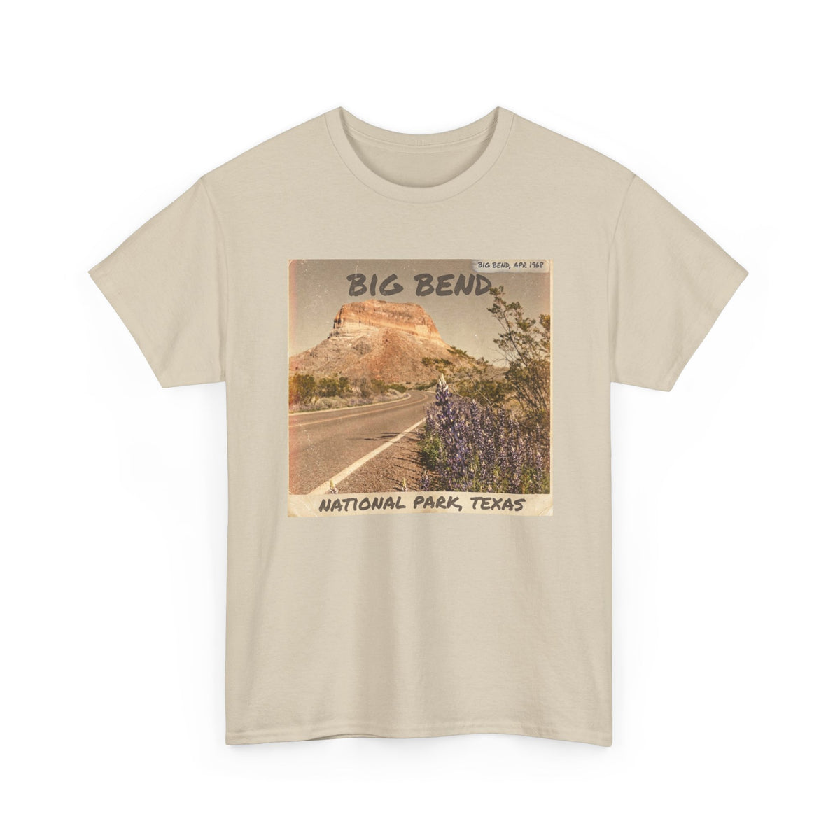 Camiseta vintage con foto de carretera del Parque Nacional Big Bend | Paisaje desértico de Texas