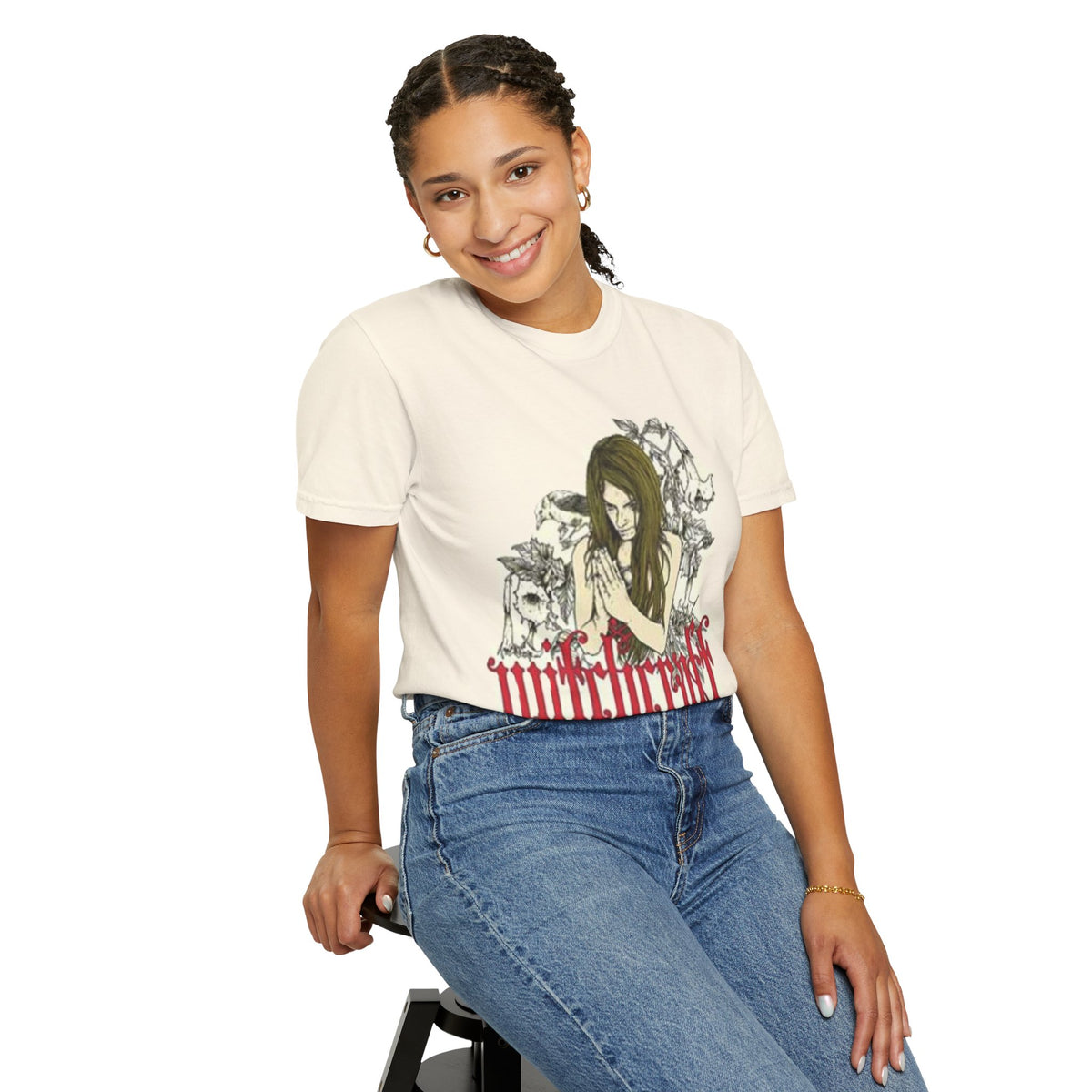 Witchcraft Alchemist Illustration T-shirt | Gothic Woman Graphic Tee