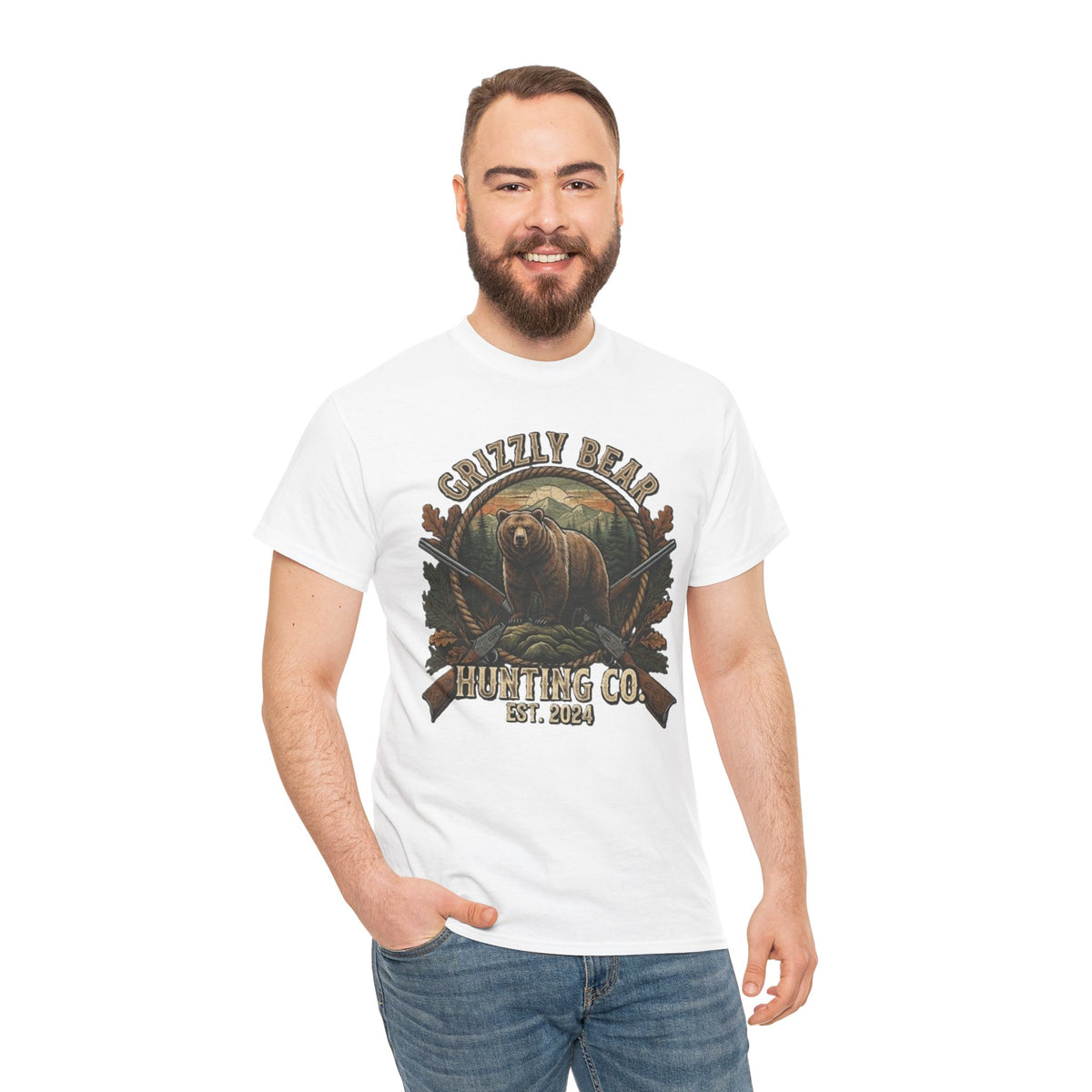 Grizzly Bear Hunting Co T-Shirt | Vintage Wildlife Outdoor Tee